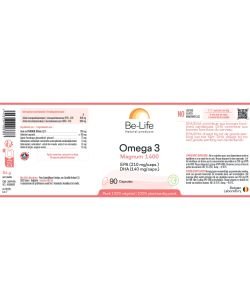 Omega 3 Magnum 1400, 90 capsules